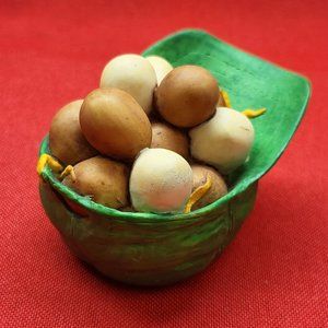 Schmid Cackleberries Figurine Ball Cap With Chicken Eggs RFD America Lowell Davi